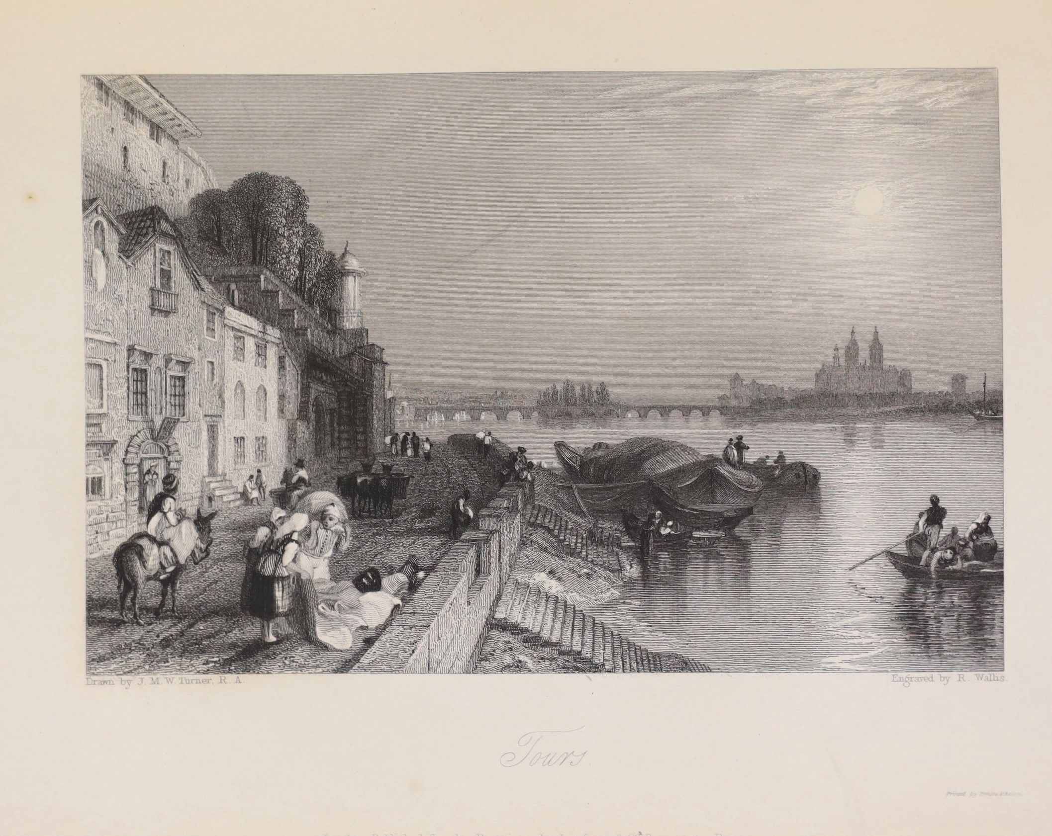Ritchie, Leitch - Wanderings by the Loire, illustrated by J.M.W. Turner, 8vo, morocco gilt with engraved title and 20 plates, London, 1833